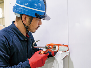 仕上げコーキング処理